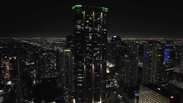 Aerial Video Panorama Brickell Miami Tower 4k