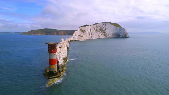 The Needles on the Isle of Wight From the Air