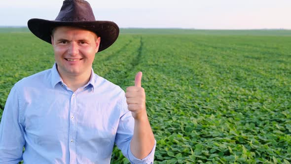 The Farmer Shows His Thumb Up