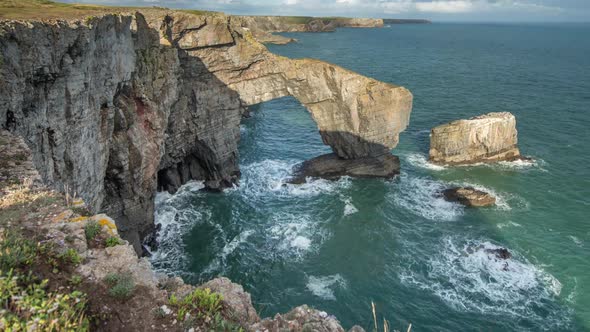 wales green bridge coast pembrokeshire nature timelpase