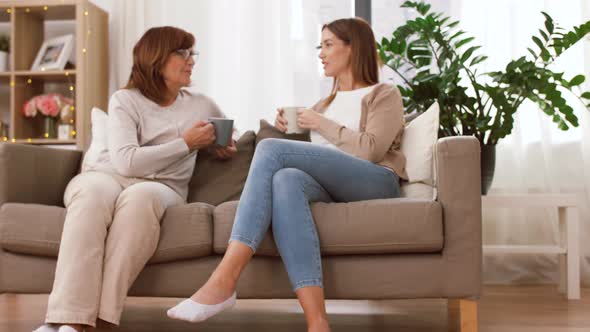 Female Family Spending Time at Home