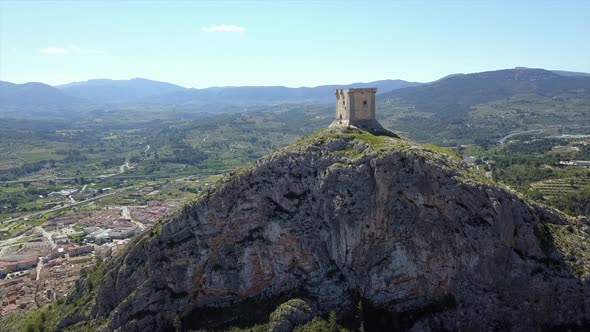 Medieval castle in the mountains of Cocentaina in the inlands in alicante (Spain).