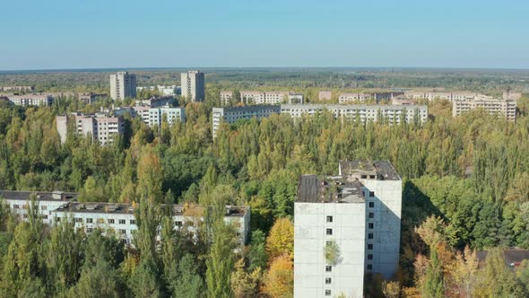 Aerial View of Pripyat Chernobyl Nuclear Power Plant