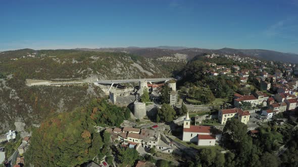 Aerial view of the Rijeka hills