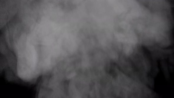 Smoke or Steam on Transparent Background with Alpha Channel.