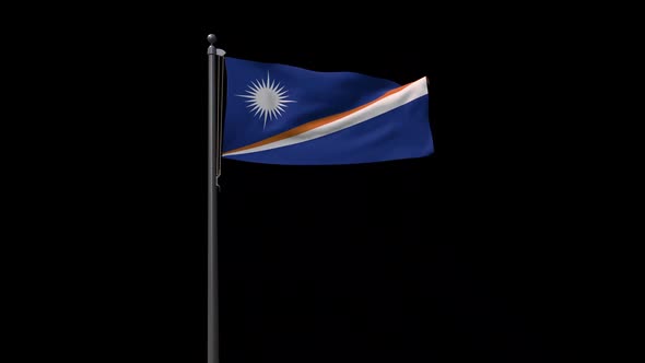 Marshall Islands Flag With Alpha 2K