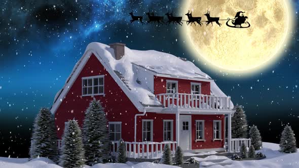 Winter scenery at night alt