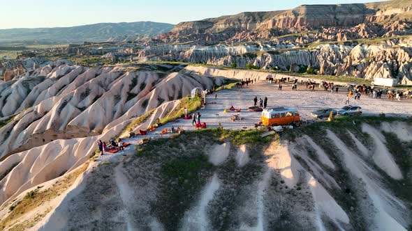 Awesome aerial view of Goreme 4 K Turkey Cappadocia