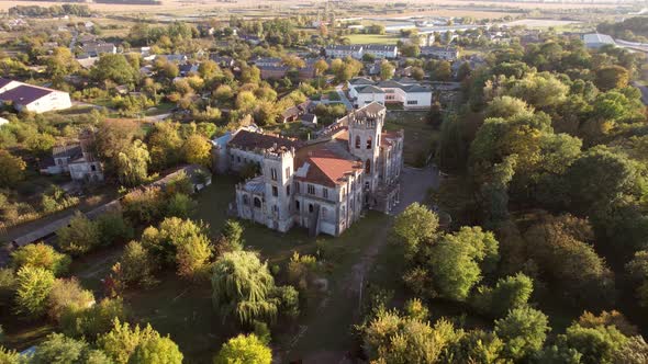 Aerial View of the GrokholskyTereshchenko Palace at Sunset