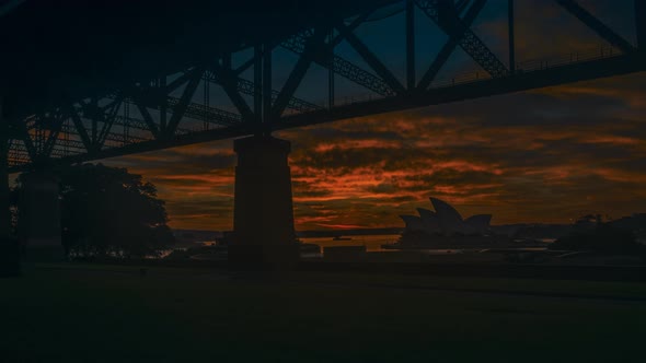Timelapse of sunrise in Sydney