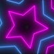 Neon Glowing Retro Stars Abstract Geometric Background - VideoHive Item for Sale