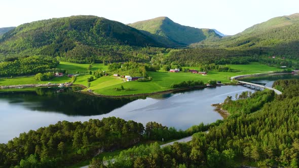 Aerial Footage Nature Norway