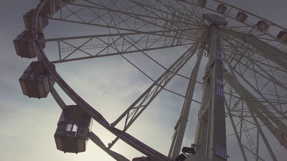 A Merry Go Round In Amusement Park