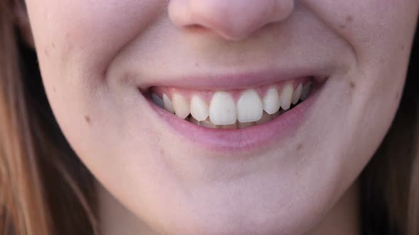 Smiling Woman Teeth and Lips