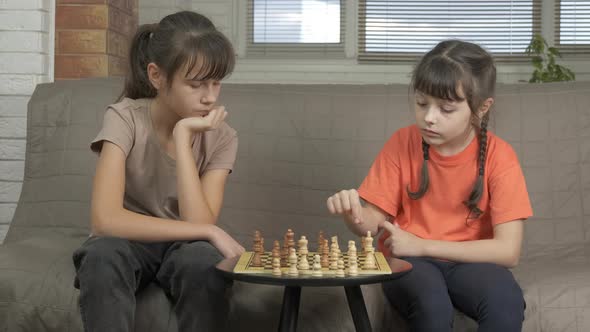 Children chess hobbies in isolation.