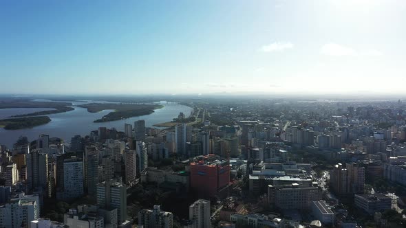 Porto Alegre Rio Grande do Sul Brazil. Downtown of coast city.