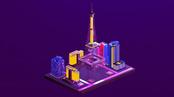 Eiffel Tower Isometric