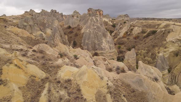 Cappadocia Landscape Aerial View. Turkey. Goreme National Park