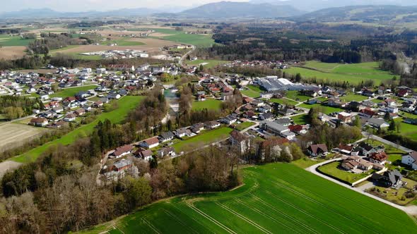 Drone Video of an Village in Upper Austria