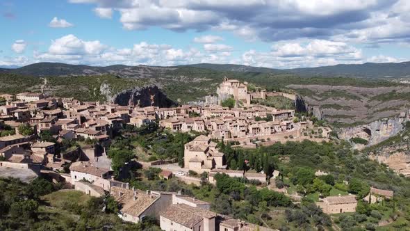 Alquezar Aerial View in Spain