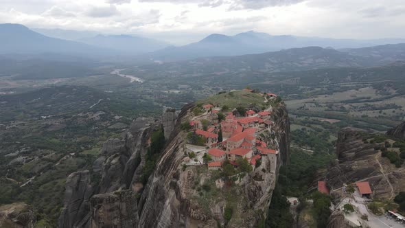 Drone footage of Meteora Monasteries from Greece