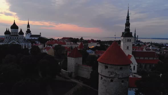 Tallinn Aerial View Over the Old Town