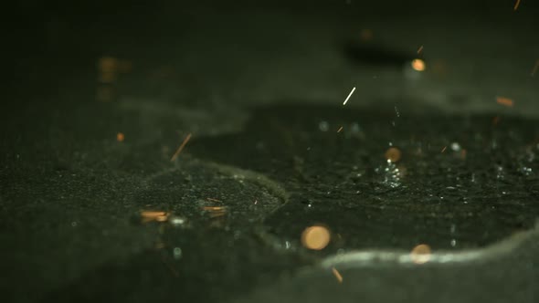 Sparks in ultra slow motion 