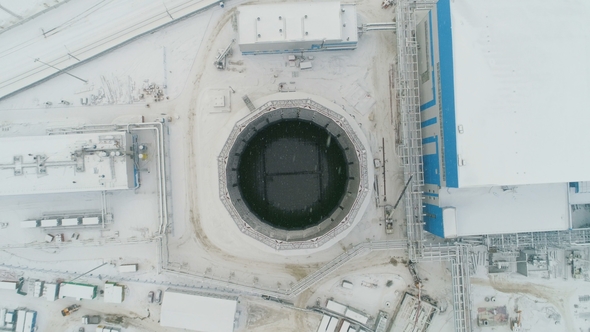 Cooling Tower for Lowering Water Temperature Under Snowfall