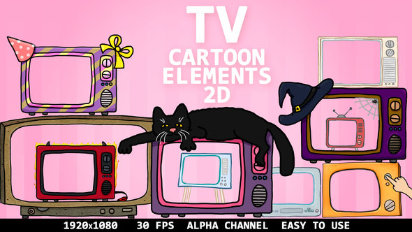 TV Cartoon Elements 2D