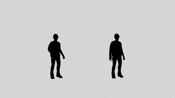 Worker Talk Silhouette alt