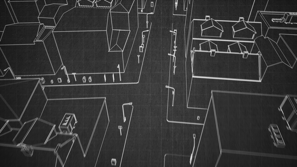 Sketch Town Abstract Architectural