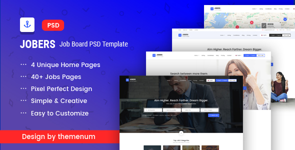 Jobers - Job Board PSD Template