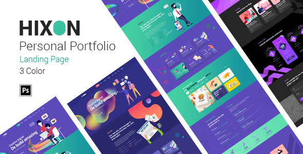 Hixon - Personal Portfolio Landing Page PSD Template