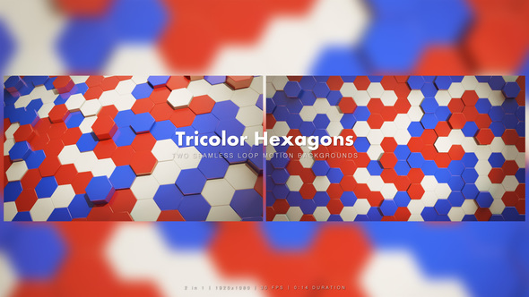 Tricolor Retro Hexagons