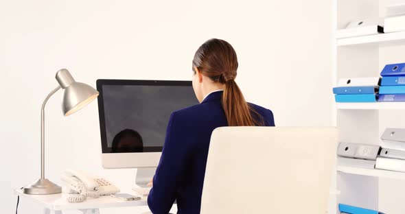 Businesswoman working in office