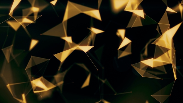 Gold Low Poly Background 4K