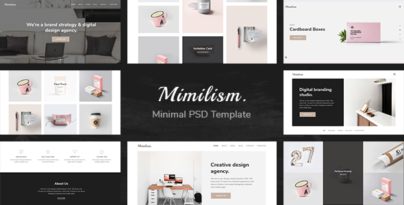 Mimilism — Clean & Minimal Portfolio PSD Template