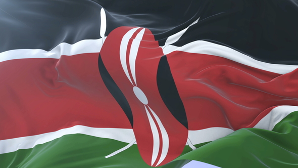 Flag of Kenya Waving