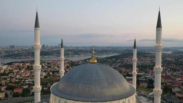 Camlıca Mosque at sunrise