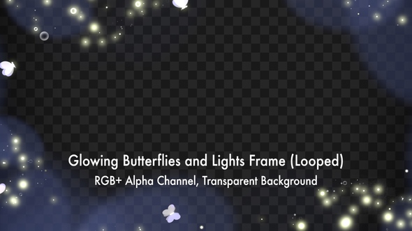 Glowing Butterflies and Lights Frame alt