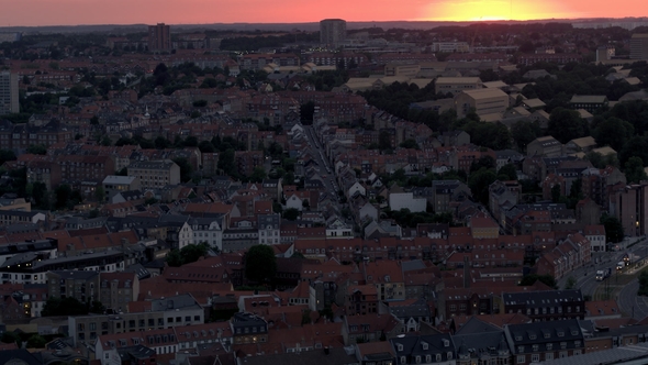 City Buildings From Drone