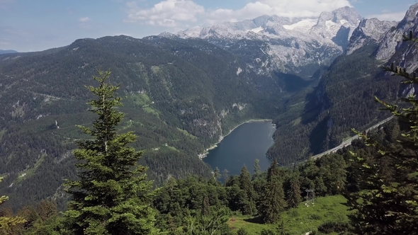 Aerial of Gosausee, Austria