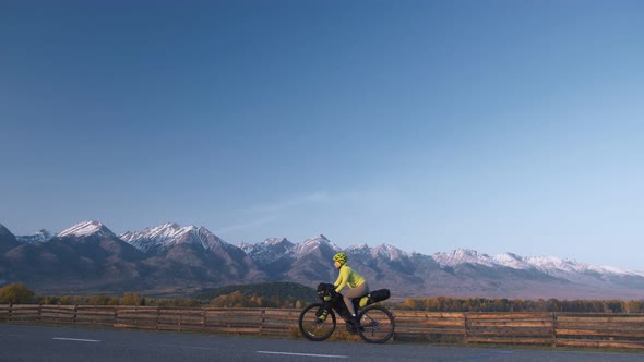 The Woman Travel on Mixed Terrain Cycle Touring with Bikepacking