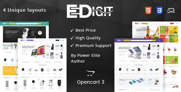 eDigit - Multipurpose OpenCart 3 Theme