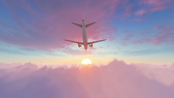 Plane Flying Away In The Sky alt