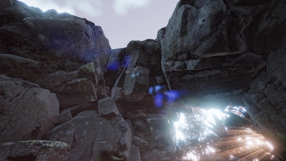 Sun Light Inside Mysterious Cave alt