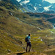 Alpine Landscape with lonesome hiker - VideoHive Item for Sale