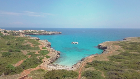 Tropical Ionian Greece Blue Lagoon Island Aerial