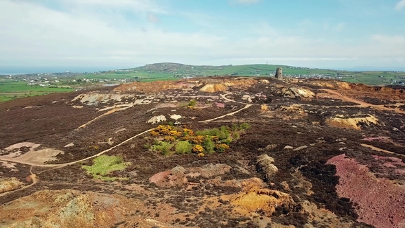 The Colourful Remains of the Former Copper Mine Parys Mountain Near Amlwch on the Isle of Anglesey