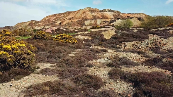 The Colourful Remains of the Former Copper Mine Parys Mountain Near Amlwch on the Isle of Anglesey